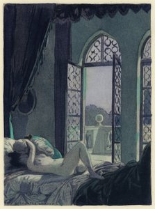Illustration pour les mémoires de Casanova (lithographie couleur) - Jules Marie Auguste Leroux