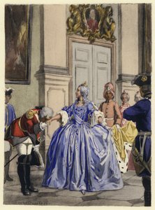 Illustration pour les mémoires de Casanova (lithographie couleur) - Jules Marie Auguste Leroux