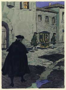 Illustration pour les mémoires de Casanova (lithographie couleur) - Jules Marie Auguste Leroux