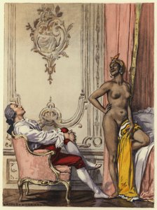 Illustration pour les mémoires de Casanova (lithographie couleur) - Jules Marie Auguste Leroux