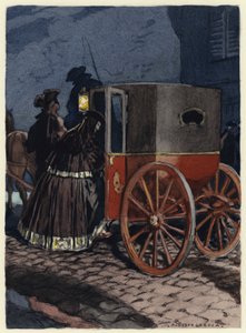 Illustration pour les mémoires de Casanova (lithographie couleur) - Jules Marie Auguste Leroux