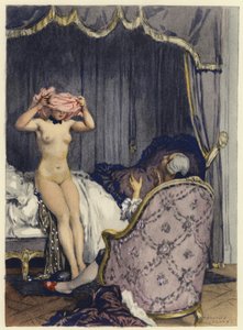 Illustration pour les mémoires de Casanova (lithographie couleur) - Jules Marie Auguste Leroux