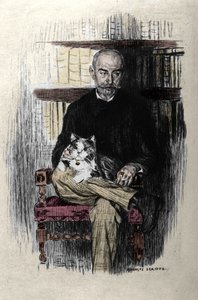 Portrait de Joris Karl Huysmans (1848-1907), écrivain et critique littéraire. Dessin d
