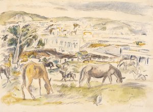 Chevaux dans le paysage