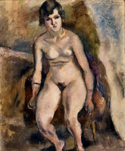 Nu assis sur une chaise - Jules Pascin