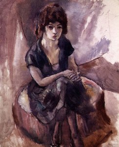 Jeune femme assise
