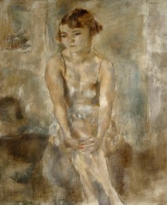 Jeune femme assise en chemise, 1923 - Jules Pascin