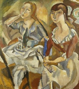 Jeunes femmes à une table; Jeunes Filles Attablées (Recto), vers 1915-1919