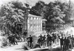 Course de vélocipèdes au Pré Catelan, c.1860-70