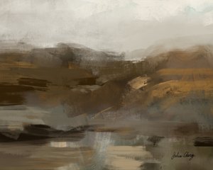 Paysage de montagne brumeux - Julia Cheney