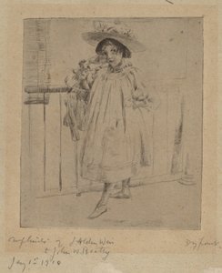 Jeune Fille avec Grand Chapeau