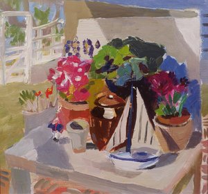 Fleurs, Pots et Yachts dans la Loggia