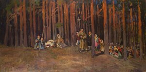 Groupe de pèlerins