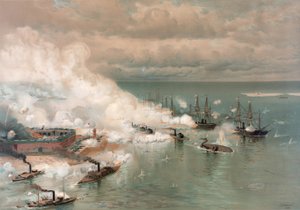 Bataille de la baie de Mobile par Louis Prang (1824-1909) - Julian O. Davidson
