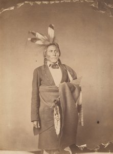 Hin-han-du-ta, Le hibou rouge, chef des Sioux Mde-wa-kan-ton, 1858 (photo) - Julian Vannerson