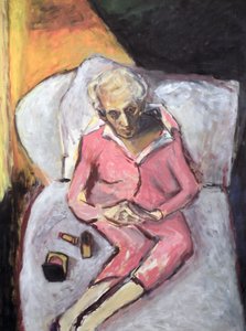 Femme avec rouge à lèvres