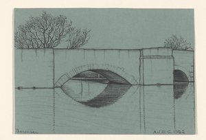 Pont, probablement près du lac de Thoune - Julie de Graag (signed by artist)