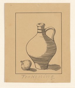 Nature morte avec cruche et ail