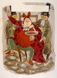 Illustration humoristique sur le vin 1946