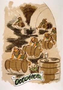 Illustration humoristique de vin 1946