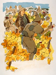 Illustration humoristique de vin 1946. Illustration par Julien Pavil