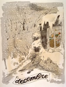 Illustration humoristique de vin 1946. Illustration par Julien Pavil - Julien Pavil