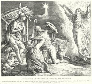 Annonciation de la naissance du Christ aux bergers - Julius (after) Schnorr von Carolsfeld