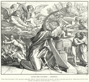 David le psalmiste, pétition (gravure)