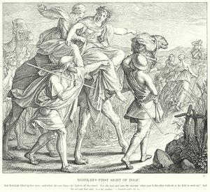 La première vue de Rébecca sur Isaac - Julius (after) Schnorr von Carolsfeld