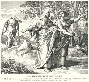 Ruth suivant Naomi à Bethléem - Julius (after) Schnorr von Carolsfeld