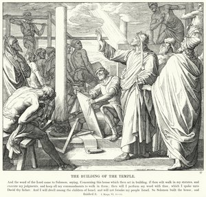 La Construction du Temple - Julius (after) Schnorr von Carolsfeld