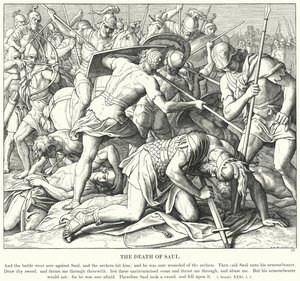 La mort de Saül (gravure) - Julius (after) Schnorr von Carolsfeld