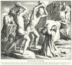 La Lapidation de Saint Étienne - Julius (after) Schnorr von Carolsfeld