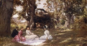 Pique-nique sous les arbres
