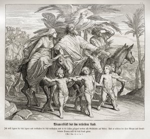 Abraham voit la terre promise, Genèse - Julius Schnorr von Carolsfeld
