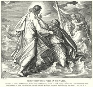 Christ soutenant Pierre sur l