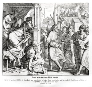 David est méprisé par Michal, 2 Samuel - Julius Schnorr von Carolsfeld