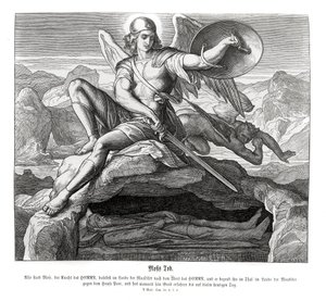 La mort de Moïse, Deutéronome - Julius Schnorr von Carolsfeld