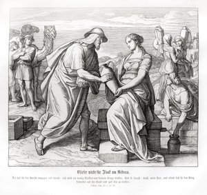 Éliézer et Rébecca au puits, Genèse