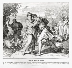 Jacob et Rachel au puits, Genèse