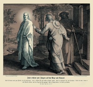 Jésus apparaît à deux disciples, Évangile de Luc - Julius Schnorr von Carolsfeld
