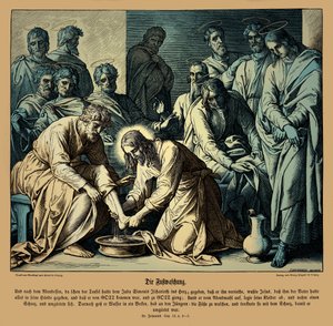 Jésus lave les pieds de ses disciples, Évangile de Jean - Julius Schnorr von Carolsfeld
