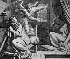 Joseph est averti de fuir en Égypte - Julius Schnorr von Carolsfeld
