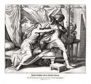 Joseph refuse de coucher avec Potiphar, Genèse - Julius Schnorr von Carolsfeld