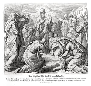 Moïse délivre les commandements, Exode - Julius Schnorr von Carolsfeld