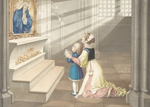 Mère et fille en prière, vers 1811-17