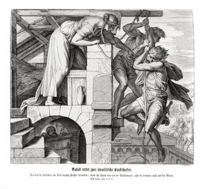 Rahab sauve deux hommes israélites, Josué
