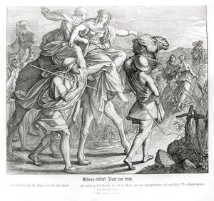 Rebecca voit Isaac de loin, Genèse - Julius Schnorr von Carolsfeld