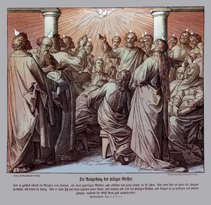 Les apôtres sont remplis du Saint-Esprit, Actes - Julius Schnorr von Carolsfeld