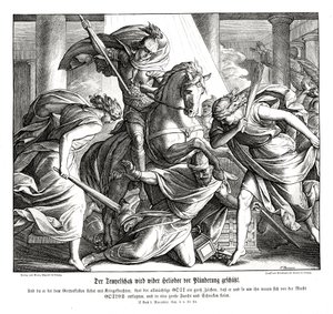 Le trésor du temple est protégé, 2 Maccabées - Julius Schnorr von Carolsfeld